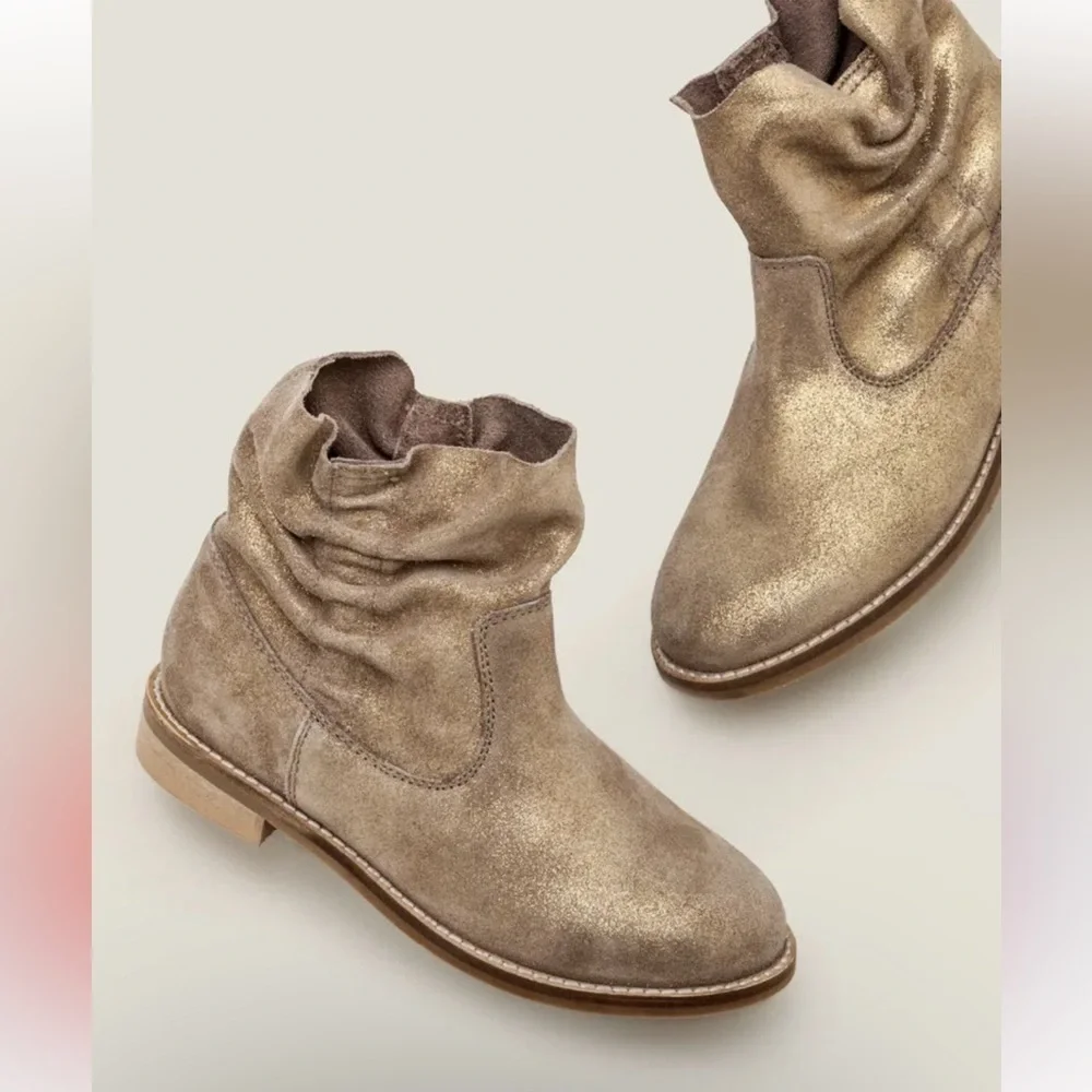 Boden gold suede slouchy boots size 39/